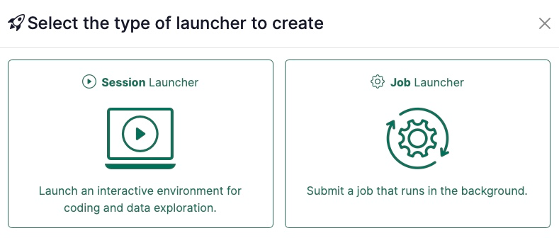 Session launcher selector